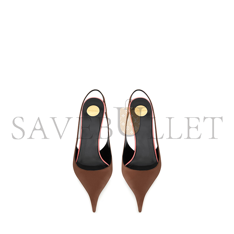 YSL DEROCHE SLINGBACK PUMPS IN SATIN CREPE 8591049QNAG2621